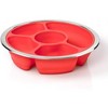 Appetizer Serving Fruit/Veggie Tray and Collapsible Party Platter with Lid - Easy to Clean, Portable, BPA Free, and Dishwasher Safe - 2 of 4