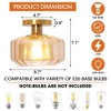Parrot Uncle 9" Modern 1-Light Brass Semi-Flush Mount Ceiling Light - 2 of 4