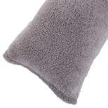 Body Pillow Cover - Soft Pillowcase with Side Zipper - Fits Pillows Up to 51-Inches - Machine Washable Body Pillowcases by Lavish Home (Gray)