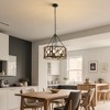 20 in. 5-Light Black Farmhouse Chandelier with Adjustable Chain for Dining Room, Kitchen Island, Bedroom, Entryway - 4 of 4