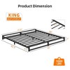 Whizmax 6 Inch King Size Metal Platform Bed Frame with Steel Slat Support, Mattress Foundation and No Box Spring Needed, Easy Assembly, Black - image 2 of 4