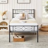 VECELO Modern Bed Frame Metal Platform Bed with Headboard & Footboard, Underbed Storage No Box Spring Needed - image 2 of 4