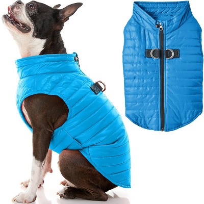Gooby Puffer Vest Dog Jacket Blue, Small