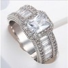 Anika Gold Plated Emerald Cut Cz Engagement Ring Womens Ginger Lyne Collection Size 9 - 3 of 4