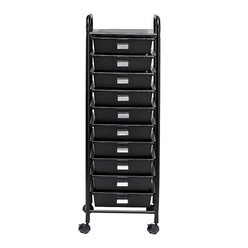 Honey-Can-Do 10 Drawer Rolling Cart Black, 1 of 4