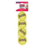 KONG SqueakAir Tennis Ball Dog Toy - Yellow - M - 4ct