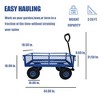 SKRAN Garden Cart Wagon - 300 lbs Capacity Heavy-Duty Steel Mesh Utility Cart with Removable Sides, All-Terrain Wheels & Pull Handle - 3 of 4