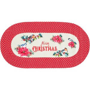 Braided Christmas Poster BRP103 Machine Washable Hand Woven Indoor Rugs - Safavieh - 1 of 4
