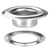 Yescom 1000 sets of Grommet Kit 3/8 inch (10mm) Size #2 Eyelets and Washers Nickel for Hand Press Tool Silver - 3 of 4
