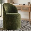 Best Home Office Chair with Wheels Chenille Barrel Upholstered Office Chair Armless for Home Office,Living Room-Tanpinhause - 2 of 4
