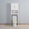 Lirago White Over-The-Toilet Storage Cabinet with Adjustable Shelf-Space Saving Bathroom Organizer 23.62"L*7.72"W*67.32"H - 2 of 4