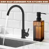 LunaLulinlk Amber Glass Soap Dispenser, Hand and Dish Soap Dispenser for Kitchen and Shower 12oz - 3 of 4
