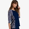 Calypsa Women's Loose Fit 3/4 Sleeve Rash Guard UPF 50+ Margaux Swim Top - 2 of 2