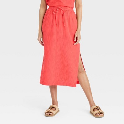 Women's Gauze Midi Pencil Skirt - Universal Thread™