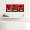 Big Dot of Happiness Karate Master - Martial Arts Kids Bathroom Rules Wall Art - 7.5 x 10 inches - Set of 3 Signs - Wash, Brush, Flush - 2 of 4