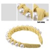 Unique Bargains Women's Fashion Faux Pearl Braided Tape Headband Hairband 0.79 Inch Wide 1 Pc - 3 of 4