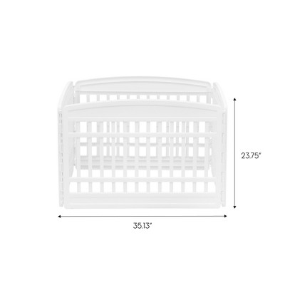 White Plastic 4-Panel Pet Playpen for Small Dogs
