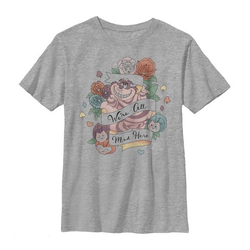 Boy's Alice In Wonderland Cheshire Tattoo We Are All Mad Here T-shirt ...