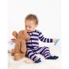 Leveret Matching Family Pajamas – Purple & Navy Stripes – 100% Cotton – Customizable for Personalization - 3 of 4