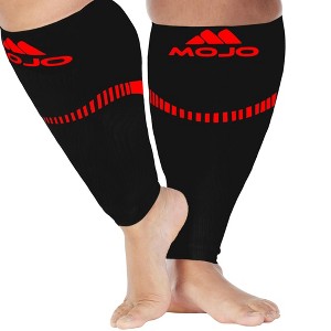 Mojo Compression Socks – Unisex Extra Wide Plus Size Compression Sleeve – 20-30mmHg Opaque – A604PS - 1 of 4