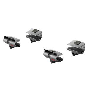 YAKIMA, EvenKeel Saddle Style Rooftop Mounted Metal Boat Rack for Vehicles with 24 Inch Minimum Crossbar Spread, Black, Set of 4 - 1 of 4