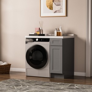 Kitchen Base Cabinet, Unassembled Cabinet with Adjustable Shelf without Top - 1 of 4