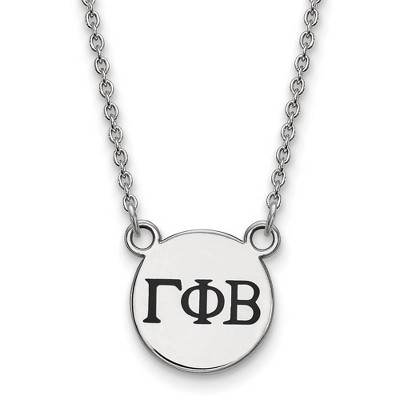 Black Bow Jewelry Sterling Silver Gamma Phi Beta Greek Life Necklace 18 Inch