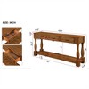 attop Console Table, Sofa Table with 3 Drawers & Shelf, 220lb Capacity, Easy Assembly - 2 of 4