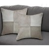 HomeRoots Set of Two 18" Gray Cowhide Throw Pillows - 2 of 4