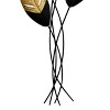 Metal Wall Sculpture Black/Gold - StyleCraft: Iron Leaf Design, Modern Decor, Vertical Orientation - 2 of 3