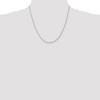 Black Bow Jewelry 1.3mm, 10k White Gold Diamond Cut Solid Rope Chain Necklace - 2 of 4