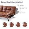 Dyonery 71" Convertible Futon Sofa Bed,Modern Memory Foam Futon Couch with Detachable Cushion,Adjustable Backrest & Armrest - 4 of 4