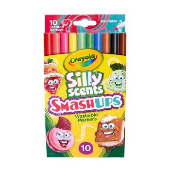Crayola 12pk Silly Scents Smash Ups Wedge Tip Scented Markers : Target