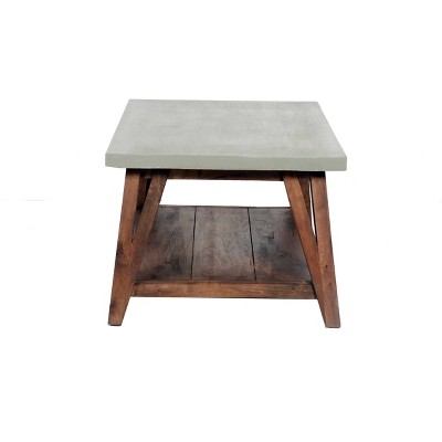 Gray Mango Wood Industrial Hall Tree Bench with Storage