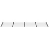 vidaXL Door Canopy Black and Transparent 155.9"x35.4" Polycarbonate - 3 of 4