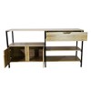 Living room side cabinet, storage cabinet, sideboard cabinet, kitchen utensils cabinet, sturdy and durable iron frame support - 2 of 4