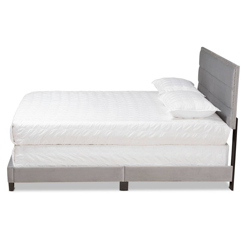 Tamira Glam Velvet Fabric Upholstered Panel Bed - Baxton Studio, 3 of 10