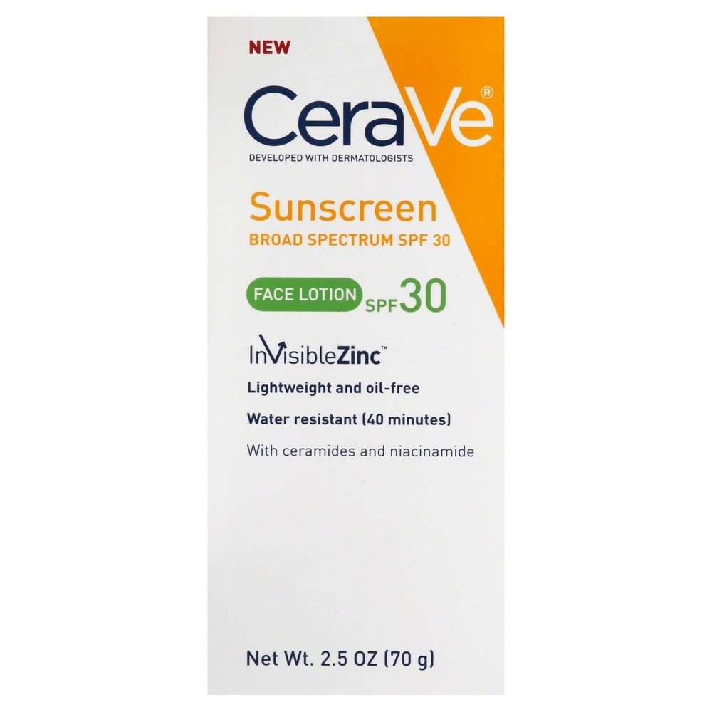 UPC 301872210017 product image for CeraVe Face Lotion Sunscreen - SPF30 - 2.5oz | upcitemdb.com