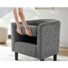 CAVINAS Modern Upholstered Accent Chair with Ottoman, Corduroy Single Sofa Chair, Comfy Armchair for Living Room, Bedroom & Office - 4 of 4