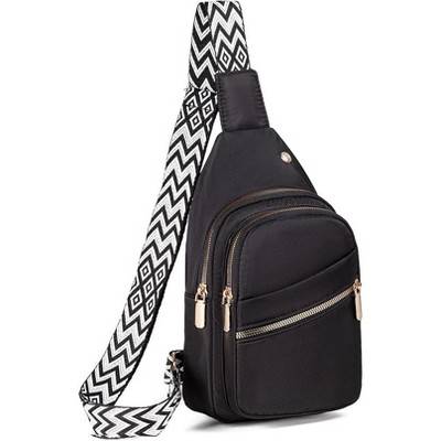 Ladies' diagonal front backpack, outdoor hiking sling backpack, chest and waist bag