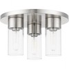 Livex Lighting Carson 3 - Light Flush Mount in  Brushed Nickel - 4 of 4