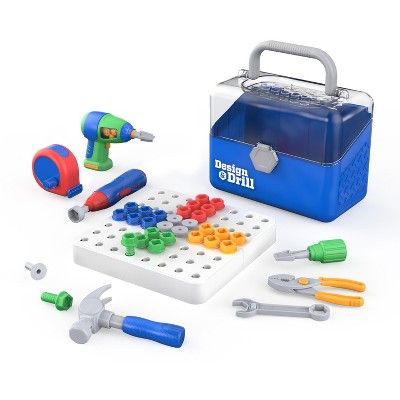 Educational Insights Design & Drill Toolbox Toy, STEM Toy, Ages 3+