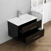30 Inch Bathroom Vanity with Sink, Floating Vanities Cabinet with 2 Storage Drawers and Long Handle in Gold Metal - 2 of 4