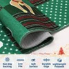Christmas Area Rug, Santa Deer Print Washable Soft Carpet with Non Slip Backing, Low Pile Stain Resistant Floor Mat for Living Room, Bedroom - 4 of 4