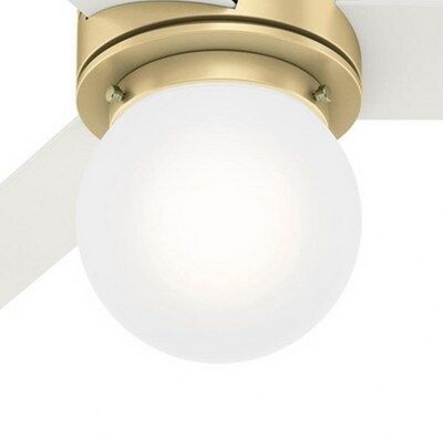 Hunter Fans 52" Allison Lighted Ceiling Fan Modern Brass Finish with Integrated LED and Handheld Control