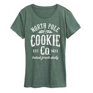 Women's - Instant Message - North Pole Cookie Co Short Sleeve Graphic T-Shirt - 1 of 4