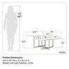 Kumasinova Two-Tier White Marble Coffee Table, 36“ Modern Square Center Table,Side Table with Adjustable Feet,End Table for Living Room Furniture - 3 of 4