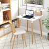 Tangkula Square Dining Table Farmhouse Minimalist Dinner Table w/ Sturdy Metal Legs - 3 of 4