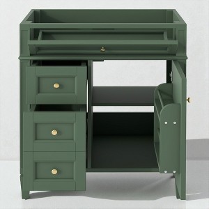 30'' Bathroom Vanity Cabinet Only, Modern Storage Cabinet with 3 Drawers, Door Organizer & Adjustable Shelf - 1 of 4