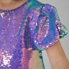 2Bunnies Girls Mystic Mermaid Sequin Puff Sleeve Dress - 3 of 4